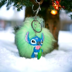 💕 2/$12 Stitch Pompom Keychain Bag Tag
